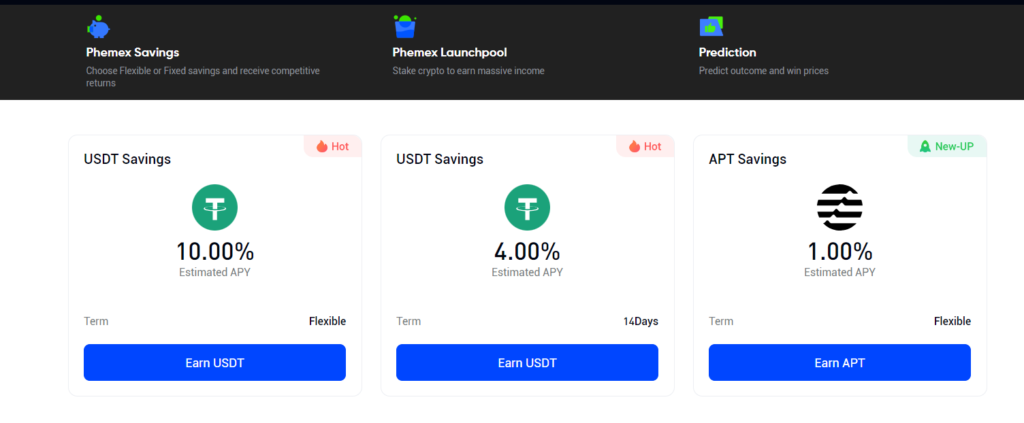 Phemex Saving