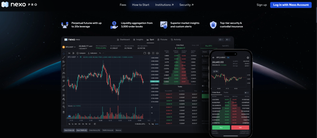 Nexo Pro Trading Platform