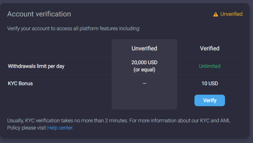 PrimeXBT KYC Verification