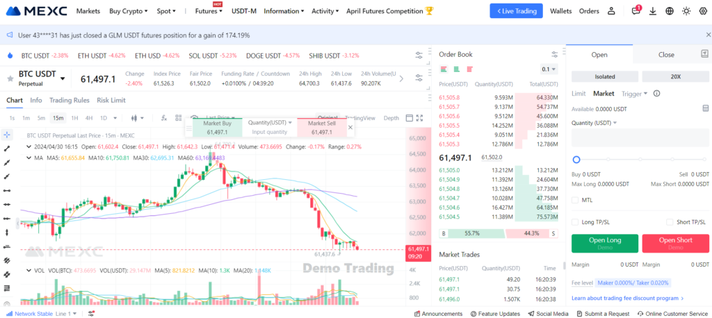 MEXC Demo Trading Account